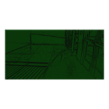 Green Background Customized Photo Card