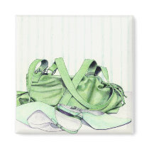 Green Bag & Shoes Magnet