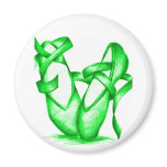 Green Ballet Slippers magnets