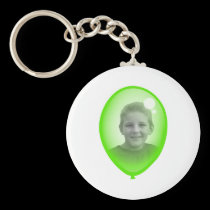 Green Balloon Template keychains