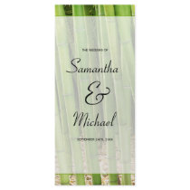 Green Bamboo Asian Wedding Program
