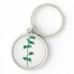 Green bamboo key chain