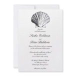 Green Bamboo Sea Shells Wedding Invitation
