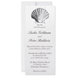 Green Bamboo Shells Wedding Invitation