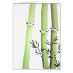 Green Bamboo Stalks Blank Card