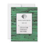 Green Bamboo Wedding Invitation RSVP