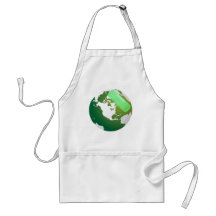 Green Bandaided Earth Apron