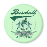 Green Baseball All Star T-shirts and Gifts Refrigerator Magnets