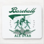 Green Baseball All Star Tshirts and Gifts Mousepads