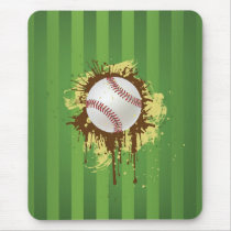 Green Baseball Mousepads