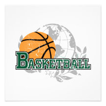 Green Basketball Tshirts and Gifts Personalized Invite