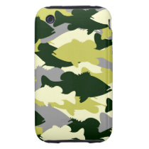 GREEN BASS CAMO IPHONE 3 TOUGH CASE