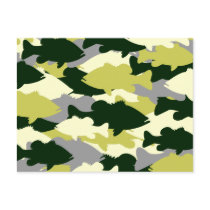 GREEN BASS CAMO POST CARDS
