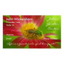 Green Bee & Painted Daisy Business Card