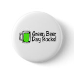 Green Beer Day Rocks Buttons