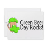 Green Beer Day Rocks Green Beer Personalized Invite