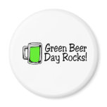 Green Beer Day Rocks Refrigerator Magnets