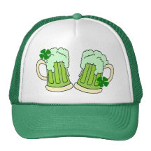 Green Beer Mug Toast Alpha Mesh Hats