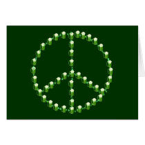 Green Beer Peace Sign Greeting Card