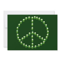 Green Beer Peace Sign Personalized Announcement