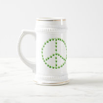 Green Beer Peace Sign Coffee Mug
