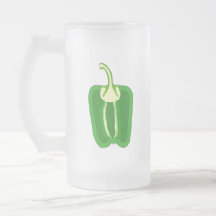 Green Bell Pepper. Halved. Coffee Mug