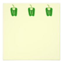 Green Bell Pepper. Halved. Personalised Invitation