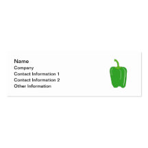 Green Bell Pepper. Whole. Business Card Template