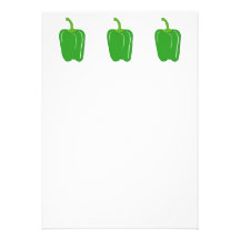 Green Bell Pepper. Whole. Personalised Invitation