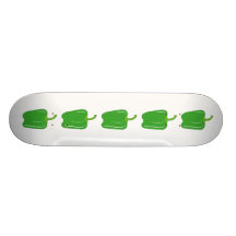 Green Bell Pepper. Whole. Skateboard