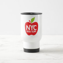 Green Big Apple NYC Coffee Mugs