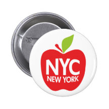 Green Big Apple NYC Pins