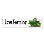 "Green Big Dozer Tractor1, I Love F…Bumper Sticker bumper stickers
