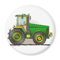 Green Big Tractor Magnets