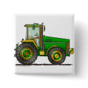 Green Big Tractor Pins buttons