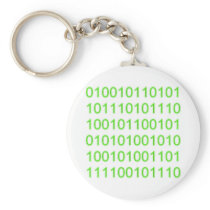 Green Binary 01 - GeekShirts Keychain