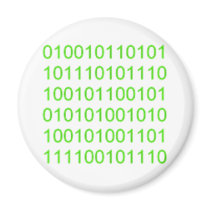 Green Binary 01 - GeekShirts Magnets
