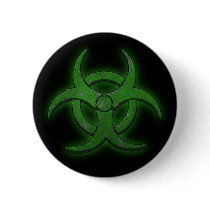Green Biohazard Buttons