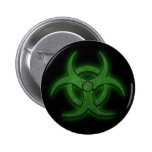 Green Biohazard Buttons