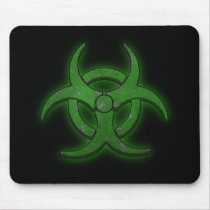 Green Biohazard Mouse Mats