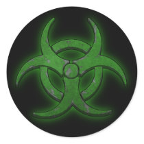 Green Biohazard Sticker