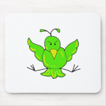 green bird