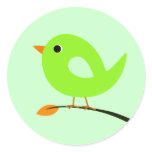 Green Bird Sticker