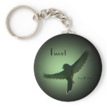 Green bird Tweet Key Chain
