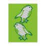 'green birds' digital painting Postcard