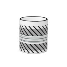 Green, Black and grey striped pattern mug