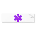 Green Black Grey Purple  Nurse EMS Star of Life bumper stickers