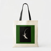 Green & Black Lizard Tote Bag