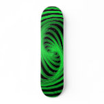 Green & Black Spiral Graphics: Skateboard