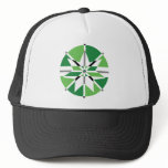 Green & Black Star Vector Design hats
